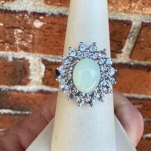 925 Jade & Tanzanite Ring